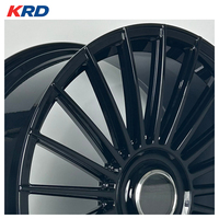 Jantes forgées de course les plus vendues 17 18 19 pouces PCD 5x114.3 5x112 5x120 concaves profondes noir mat pour événements de course de dragster