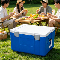 Glacière commerciale rotomoulée 65L avec drain, coffre à poisson portable robuste pour le marché
