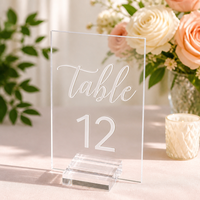 Support de Présentation de Cartes de Visite en Acrylique Personnalisé pour Publicité Moderne, Présentoir de Magasin, Clip Format A4 4mm, Plaque de Bureau