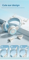Casque de jeu filaire mignon avec motif patte de chat pour ordinateur de bureau, ordinateur portable e-sport, pour filles, oreilles de chat, direct usine