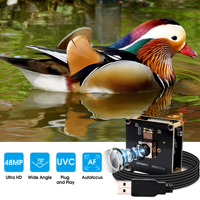 Cámara USB ELP de 48MP con Enfoque Automático, Cámara Web de 70 Grados, Módulo de Cámara Mini UVC sin Controladores para Escaneo de Video de Seguridad, Tableta, Computadora Portátil, PC