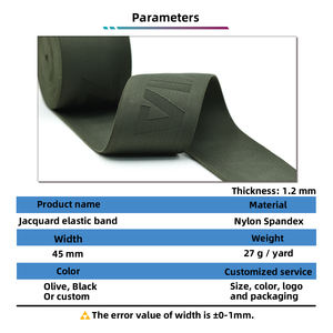 Fascia elastica elasticizzata personalizzata morbida e resistente in vita per abbigliamento intimo abbigliamento sportivo per cucire accessori - Product Image 2