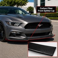 Lèvre de séparation avant en fibre de carbone personnalisée HYM pour Ford Mustang, kit carrosserie extérieur, OEM ODM, accessoires de modification automobile légers
