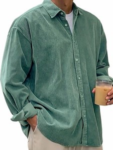 Nuova <span class=keywords><strong>Camicia</strong></span> in Velluto a Coste da <span class=keywords><strong>Uomo</strong></span> a Maniche Lunghe, di Tendenza, Casual, Vestibilità Ampia, Spessa, per Autunno e Inverno, Giacca da <span class=keywords><strong>Uomo</strong></span> - Product Image 6