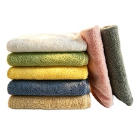 Serviette personnalisée avec logo, couleur unie, douce, absorbante, séchage rapide, pour la maison, l'hôtel, usage quotidien