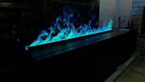 <span class=keywords><strong>Chimenea</strong></span> Eléctrica Lineal LED Moderna, Empotrada en la Pared, Control Manual en Inglés, Llama de Vapor de Agua, 0.8M - Product Image 3