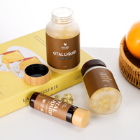 Flacon de voyage rond en verre dépoli pour pilules et vitamines, 50/100/150 ml, qualité alimentaire, avec bouchon à vis en bambou