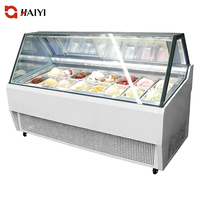 Congélateur vertical commercial pour crème glacée avec refroidissement par air, acier inoxydable 304, étagères réglables pour supermarchés