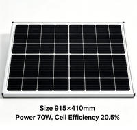 Panneau solaire monocristallin XXR-OEM 50W 10V, efficacité de 20,5 %, pour bateaux, caravanes, camping-cars et applications sur réseau