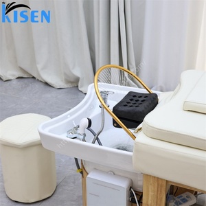 เตียงสระผมพร้อมเครื่องอบไอน้ำสำหรับร้านเสริมสวย KISEN รุ่น Head Massage Salon Spa  ฐานไม้ สำหรับร้านตัดผม - Product Image 2