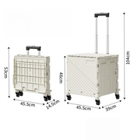 Chariot pliable haut de gamme avec poignée réglable pour bagages de voyage