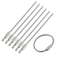 Cordon en acier argenté rotatif à visser sur mesure, pas cher, pour porte-clés, 150 mm