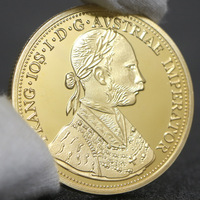 Pièces de monnaie commémoratives, pièce de 4 ducats autrichienne de Frédéric Josèphe, pièces de monnaie en or autrichiennes, cadeaux souvenirs