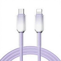 Câble de charge rapide PD27W Type-C à dégradé de cristaux de glace pour iOS, vente directe d'usine