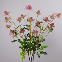 Fleur artificielle grande branche de céleri épineux, arrangement floral d'intérieur pour bureau, ornement de mariage pissenlit, boule d'oignon simulée