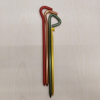 Piquets de tente en aluminium extérieurs élégants accessoires couramment utilisés pour la randonnée Camping activités de plage piquets de tente et maillets