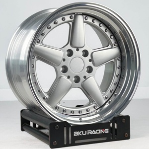 Jantes forgées BZY 2 pièces pour <span class=keywords><strong>BMW</strong></span> M3 M5 E60 <span class=keywords><strong>E46</strong></span> E90 E92 F30 F80 F82 5X120, jantes multibranches argentées de <span class=keywords><strong>17</strong></span>, 18, 19 et 20 pouces - Product Image 5