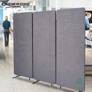अच्छी ध्वनि ध्वनिक इन्सुलेशन विभाजन दीवार पॉलिएस्टर फाइबर पालतू हटाने योग्य डुबाई विभाजक कमरे डिवाइडर स्क्रीन
