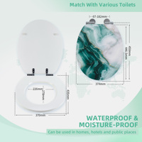 Siège de toilette unique à fermeture douce en bois moulé Copriwater