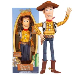 JM Toy Stories Woody Buzz Lightyears Figura de ação interativa Falando Toy Story 4 emitirá luz