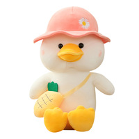 Sac à dos en peluche personnalisé avec logo d'anniversaire, super doux, en forme de canard, pour enfants, sac d'école, adorable jouet en peluche animal, cadeau