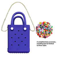 Sac fourre-tout élégant et tendance pour femme, en mousse EVA imperméable, idéal pour le supermarché, sac à main en silicone couleur bonbon, sac de plage