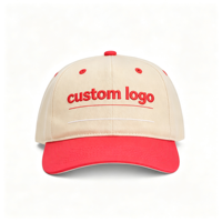Topi Baseball 5 Panel Vintage Custom Dua Warna Snapback untuk Tim Kampus, Bahan Katun Twill, Gaya Retro