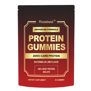 โรสเบสท์ ฮาลาล ได้รับการรับรองมาตรฐาน GMP วีแกน 100% เวย์โปรตีนไอโซเลทแบบกัมมี่ ผสมวิตามินบี 12 เพื่อการเจริญเติบโตของกล้ามเนื้อและการฟื้นฟูอย่างรวดเร็ว - Product Image 1