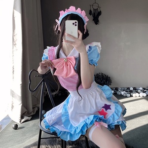Vestido de Sirvienta Rosa Estilo Lolita, Vestido de Sirvienta Suave Rosa, Conjunto de Disfraces Kawaii para Cosplay, Disfraces de Cómic para <span class=keywords><strong>Mujer</strong></span> - Product Image 6