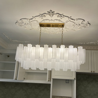 Lustre en verre soufflé à la main de style vintage français du milieu du siècle, luminaire suspendu LED minimaliste pour salle à manger, bar, villa, directement de l'usine