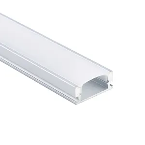 Factory Price U Shape Alu Extrusion Housing Channel PC Diffused Led Strip Linear Lighting Surface Led Profile Aluminum