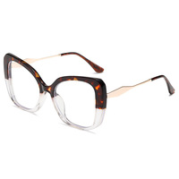 Gafas Ópticas de Diseño Ojo de Gato para PC, Certificadas con el Estándar Global de Reciclaje, Ideales para Reuniones de Negocios Formales y Presentaciones a Clientes
