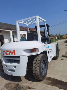 Chariot élévateur diesel hydraulique TCM FD100 10 tonnes d'occasion, bon état, moteur ISUZU FD70 FD30, garantie 1 an, pneus pleins - Product Image 4
