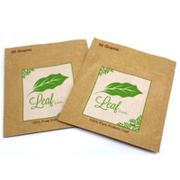 Sachet de cosmétiques en papier Kraft, pochette à impression numérique, sachets d'emballage de qualité alimentaire, 100% biodégradables, avec fermeture éclair naturelle, pour café, thé, Snack