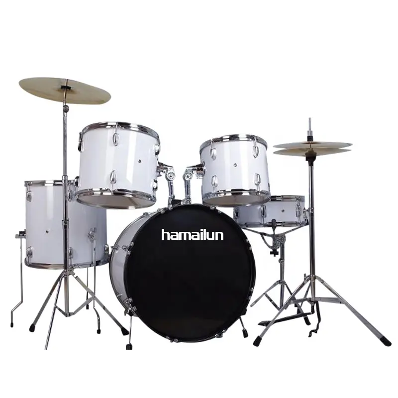 Atacado instrumentos de percussão 5 tambores 2 pratos drum set iniciante tocando bateria