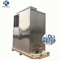 Machine à glaçons industrielle à commande PLC, 220V, haute productivité, refroidissement automatique de l'eau, certifiée CE