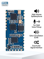 Carte de traitement vocal Full Duplex personnalisée haute fidélité avec suppression du bruit AEC AI et micro-haut-parleur PCBA pour systèmes d'interphonie intelligents