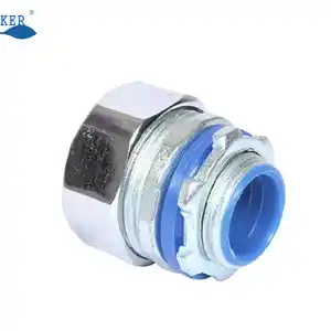 1/2" DPJ Connector Joint Electrical Galvanized Steel Waterproof Hexagonal Male Conduit Connector