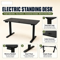 Bureau debout électrique ergonomique silencieux à double moteur, cadre de bureau réglable en hauteur avec contrôle de mémoire et anti-collision pour le bureau