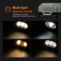 Lampe frontale LED portable légère 1000 lm haute luminosité à perles LED multicolores, capteur de mouvement, rechargeable USB-C pour extérieur
