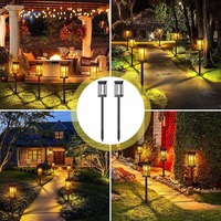 Lumières de voie solaires Lampe de jardin de voie solaire extérieure Lampes de paysage étanches Allée Allée Pelouse Patio Décor de jardin