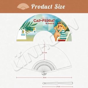 Business <b>Gift</b> Custom Printed Paper Folding Fan with Bamboo Ribs - Product Image 5