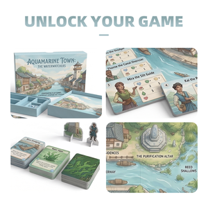 Juego de mesa de estrategia Serene Canal Village con fichas de recursos y cartas de eventos para un juego de mesa competitivo y relajante. - Product Image 3