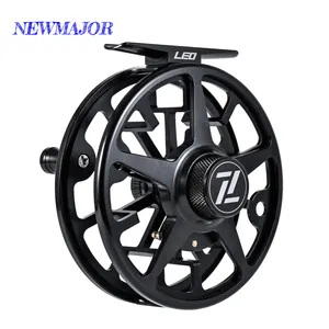 Newmajor moulinet de pêche à la mouche 3/4 5/6 7/8 WT grande tonnelle CNC roue en aluminium coupée à la machine pour la pêche en rivière et en lac