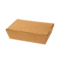 Caja de pollo frito de papel Kraft a prueba de aceite Cajas de embalaje de comida rápida