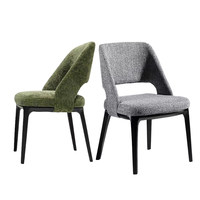 Chaise de salle à manger de luxe légère italienne en bois massif avec dossier, pour la maison et les restaurants, chaise de designer haut de gamme pour hôtel