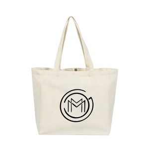 Custom Printed Logo Gift Shopping Blank Sublimation Wide <b>Tote</b> Organic Cotton Canvas <b>Bag</b> With Handle - Product Image 1