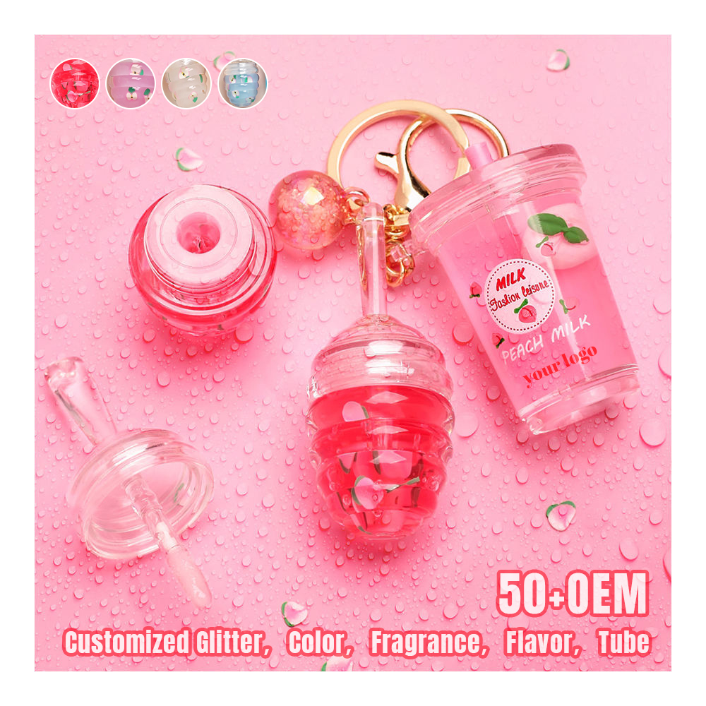 Индивидуальная торговая марка, глянцевый блеск для губ с тонированным маслом из веганских фруктов, оптом