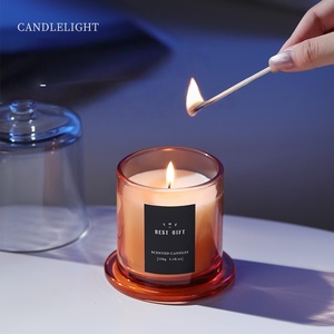 Handmade Luxurious Modern Aromatherapy Soy Wax <strong>Candle</strong> with Long-lasting Scent in Glass Jar for Home <strong>Decoration</strong> and Diwali Gift - Product Image 3