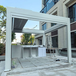 Pérgola Motorizada de Aluminio ANCSEM, Impermeable, Resistente a los Rayos UV, al Viento y a la Oxidación, con Techo de Láminas Ventiladas, Resistente, para Uso en Jardín en Todas las Estaciones - Product Image 6